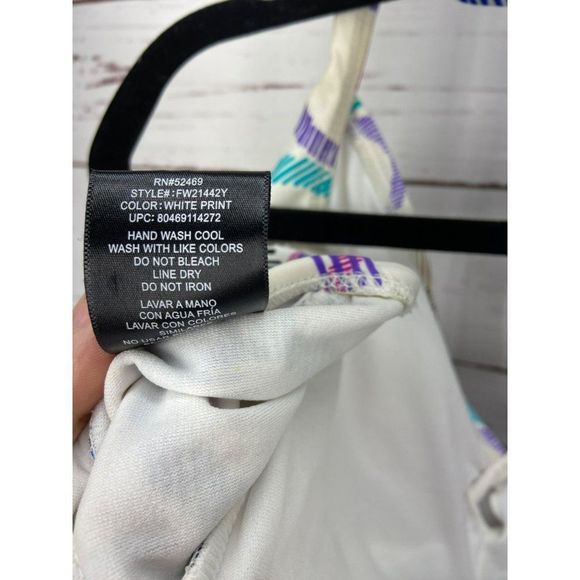 Catalina‎ Multi Colored Geometric  Circle Halter Style Tankini Swimsuit Top Size - Picture 7 of 7